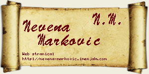 Nevena Marković vizit kartica